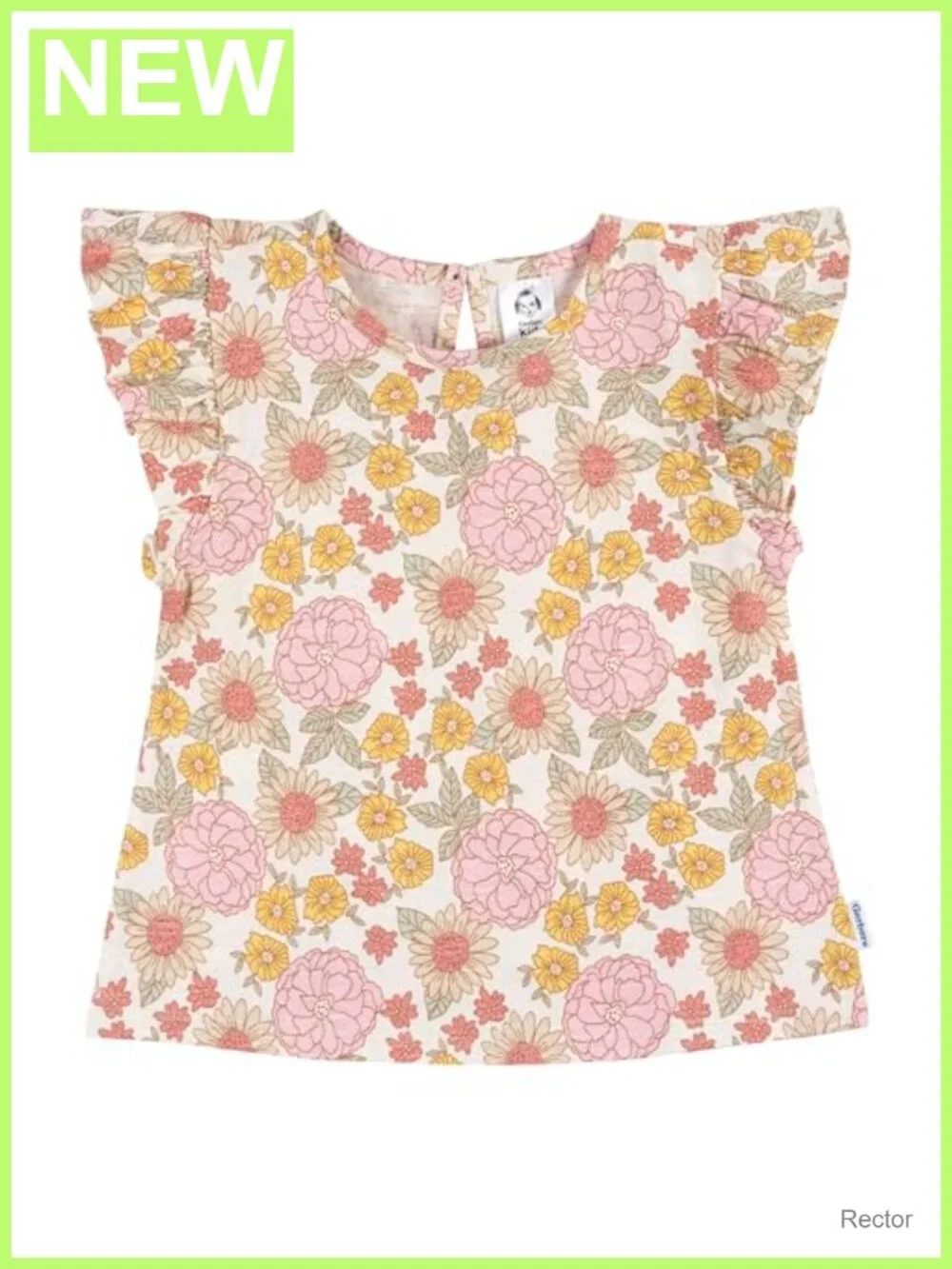 Toddler Girls 3-Pack Short Sleeve Ruffle Tees Crew Neck